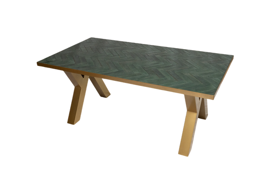 Groen visgraat tafel